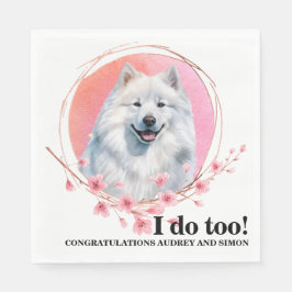 Guardanapo De Papel Casamento Samoyed Napkins Com Cães Foto