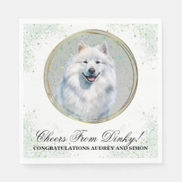 Guardanapo De Papel Casamento Samoyed Napkins Com Cães Foto
