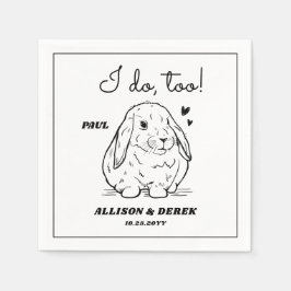 Guardanapo De Papel Casamento Simples De Coelho De Pet Muito Minimalis