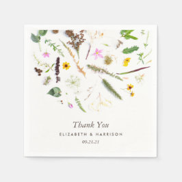 Guardanapo De Papel Casamento Simples De Flor Botânica