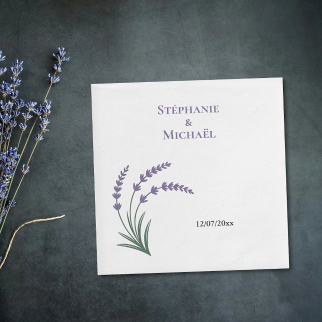 Guardanapo De Papel Casamento Simples de Lavanda (Simple Lavender Wedding Napkins)