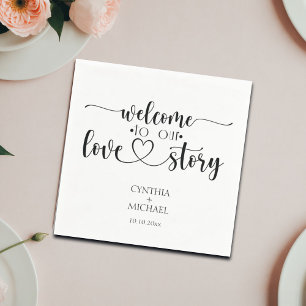 Guardanapo De Papel Casamento Simples de 'nossa História de Amor'