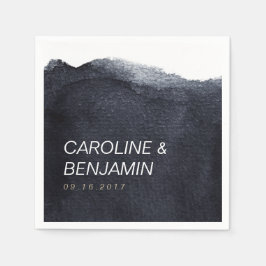 Guardanapo De Papel Casamento simples e moderno com aquarela indiana