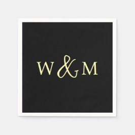 Guardanapo De Papel Casamento Simples Elegante Moderno Monograma