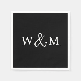 Guardanapo De Papel Casamento Simples Elegante Moderno Monogramado