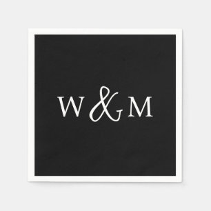 Guardanapo De Papel Casamento Simples Elegante Moderno Monogramado