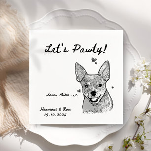 Guardanapo De Papel Casamento Simples Pawty Personalizado Pet vamos
