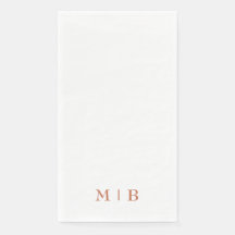 Casamento Sleek e Simple Terracotta Monograma