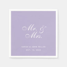 Casamento Sr. e Sra. Lavender Branco Script