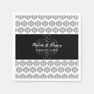 Guardanapo De Papel Casamento tema damasco de Vintagem da Caligrafia P
