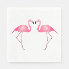 Guardanapo De Papel Casamento Tropical de Flamingo Rosa Chá de Noiva L