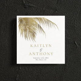 Guardanapo De Papel Casamento Tropical de Palmeiras Elegante