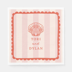 Guardanapo De Papel Casamento Tropical de Praia Tropical de Seashell R