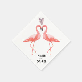 Guardanapo De Papel Casamento tropical Flamingos