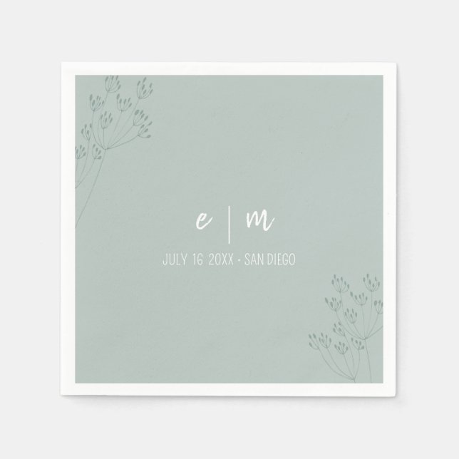 Guardanapo De Papel Casamento Verde (Frente)