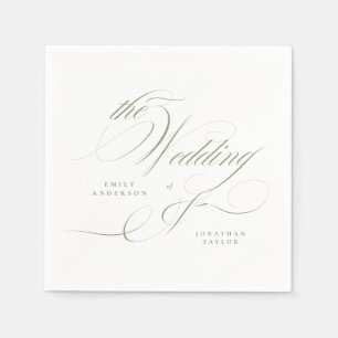 Guardanapo De Papel Casamento Verde da Sage Elegante Formal