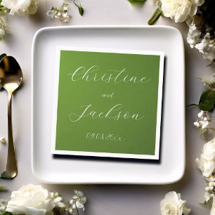 Guardanapo De Papel Casamento Verde de Moisés Elegante