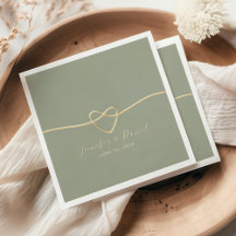 Casamento Verde de Sage Minimalista Napkins