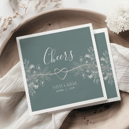 Guardanapo De Papel Casamento Verde Salvia Vintage