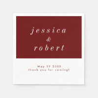 Casamento Vermelho e Branco Minimalista Simples