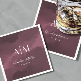 Guardanapo De Papel Casamento Vermelho Elegante Burgundy