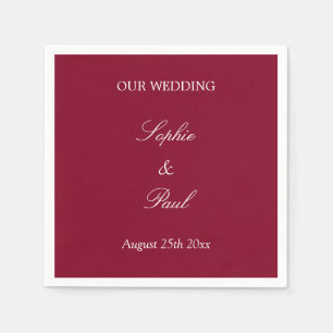 Guardanapo De Papel Casamento Vermelho Elegante Burgundy Napkins