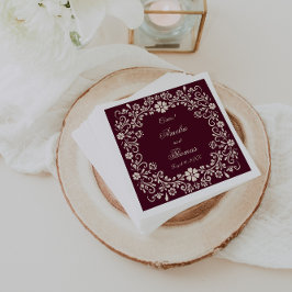 Guardanapo De Papel Casamento Vermelho Intenso Talavera Mexicana