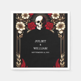 Guardanapo De Papel Casamento Vermelho Negro Vermelho do Coração Branc