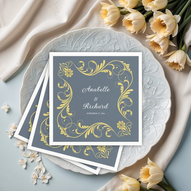 Guardanapo De Papel Casamento Victoriano Elegante (Criador carregado)
