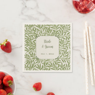 Guardanapo De Papel Casamento Vintage, Padrão Folhas de Salgueiro Vito