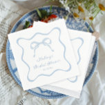Guardanapo De Papel Casando arco Algo Chá de panela Azul<br><div class="desc">Elevem seu tema de chá de panela de casando com nosso Casando de Arco Personalizado Algo que Chá de panela Azul Nápoles. Perfeito por adicionar elegância às suas ideias de chá de panela azul, esses guardanapos complementam um tema clássico de chá de panela azul lindamente. Uma obrigação para você algo...</div>