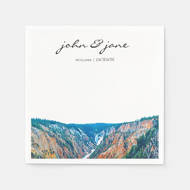 Guardanapo De Papel Cascata russa personalizada (Frente)