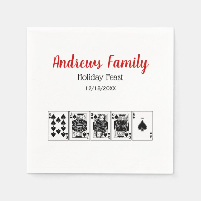 Guardanapo De Papel Casino Night Poker Royal Hetero Flush (Frente)