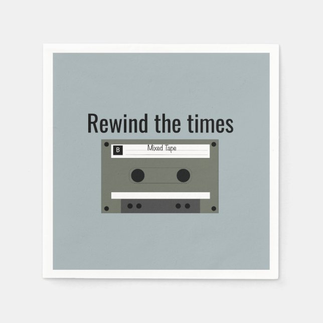 Guardanapo De Papel Cassette, Mixed Tape (Frente)