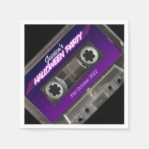 Guardanapo De Papel Cassette Retro 80s Themed Mixtape Halloween Party