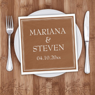 Guardanapo De Papel Castanho Minimalista Moderno