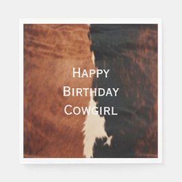 Guardanapo De Papel Castanho Negro Sudoeste Faux Cowhide