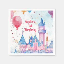 Guardanapo De Papel Castelo da Princesa Rosa