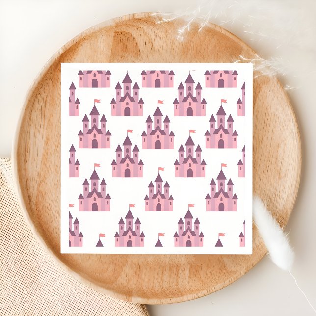 Guardanapo De Papel Castelo da Princesa Rosa Caprichoso (Criador carregado)
