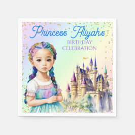 Guardanapo De Papel Castelo de Arco-íris de Fantasia da Princesa Paste