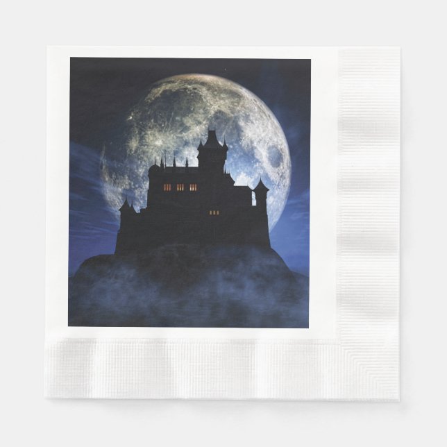 Guardanapo De Papel Castelo de fantasia durante a noite (Frente)