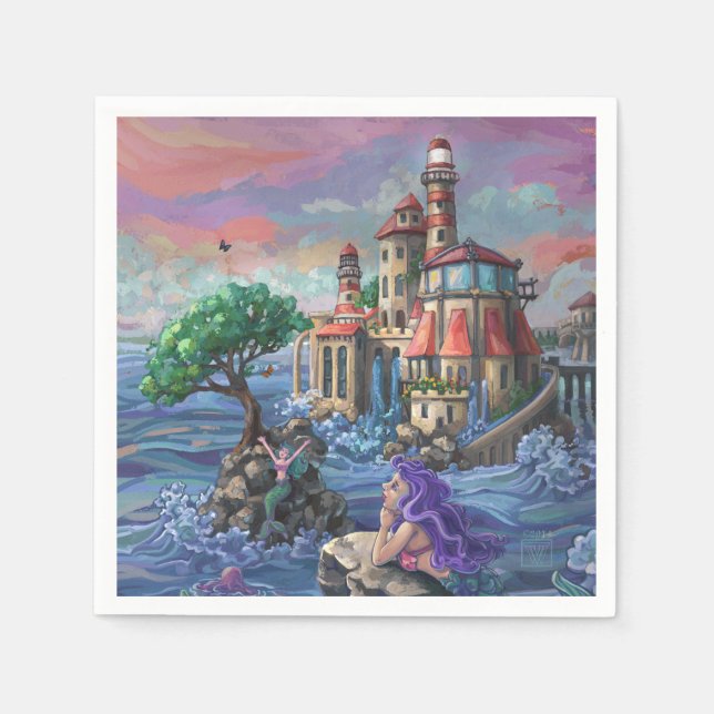 Guardanapo De Papel Castelo de Sereia (Frente)
