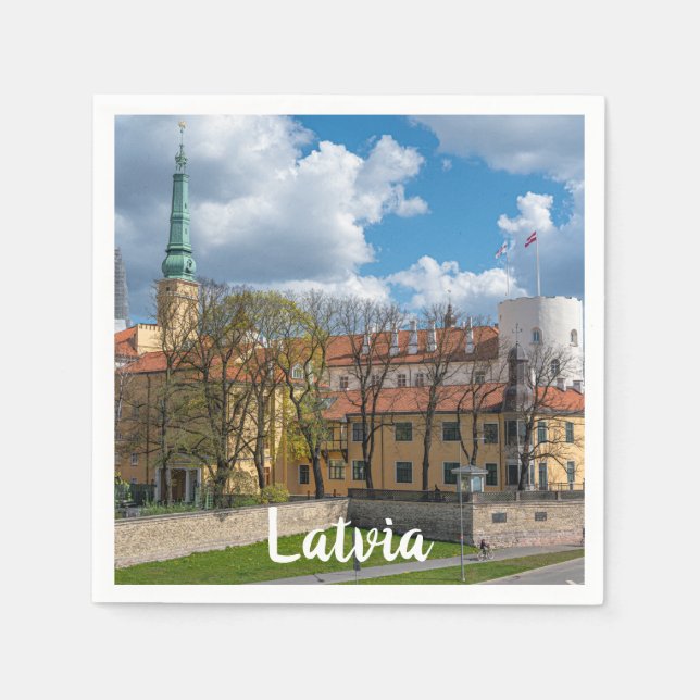 Guardanapo De Papel Castelo Riga em Riga, Letónia (Frente)