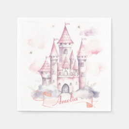 Guardanapo De Papel Castle Kingdom Princess primeiro aniversario Party