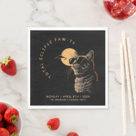 Guardanapo De Papel Cat 2024 Grupo de Visualização do Eclipse Solar To