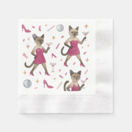 Guardanapo De Papel Cat Bachelorette Parte mulher Menina Ama de gato