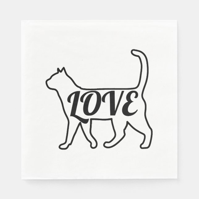 Guardanapo De Papel Cat Love (Frente)