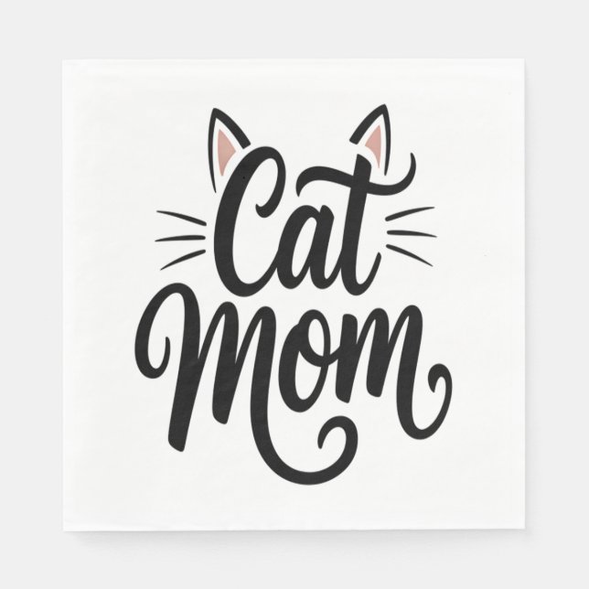 Guardanapo De Papel Cat Mãe Sussurros e Orelhas (Frente)