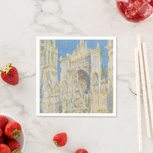 Guardanapo De Papel Catedral de Rouen Portal Luz da Manhã Claude Monet