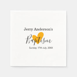 Guardanapo De Papel Catholic baptism kids modern simple QR minimal